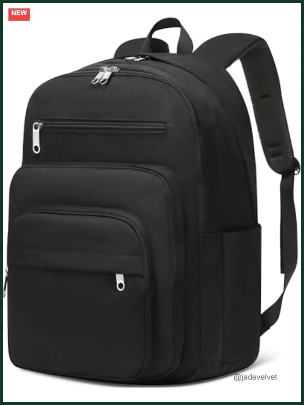 Large College Bookbag with Laptop Compartment, Multi-Compartment Backpack for